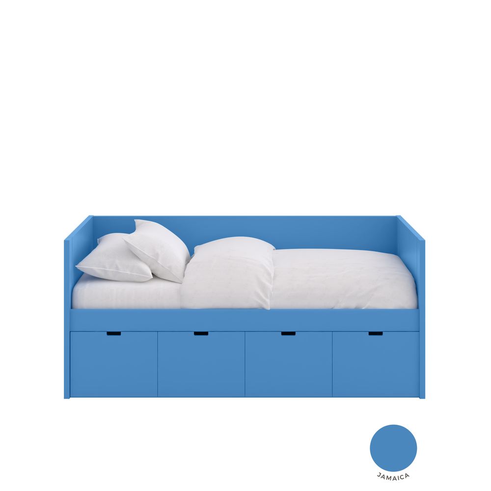 Muba Blockbett / Bettsofa mit 4 Spielzeugkisten