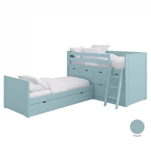 Muba Blockbett XL mit Einzelbett quer